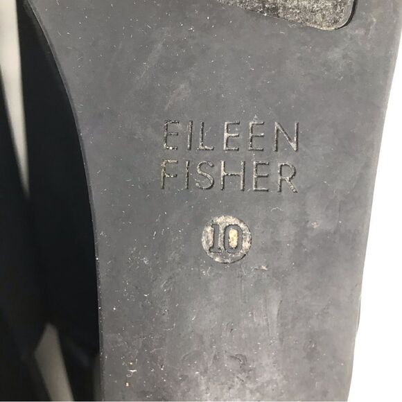 Eileen Fisher Black Wedge Sandals - Picture 12 of 13